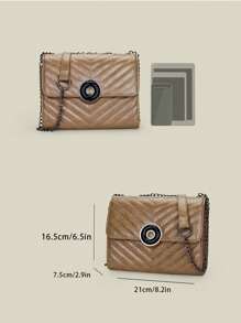 1 件时尚单肩简约现代风格百搭休闲 2025 新款办公室通勤斜挎包，精致，温柔，高美感，适合外出、派对、礼物、购物、成熟 - 彩色 - 查看 7