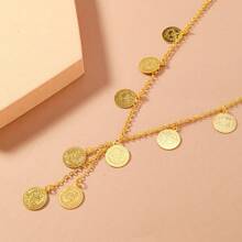 Collana con pendente a moneta antica vintage e ingrandito, di moda