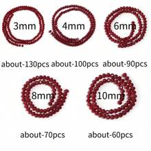 1pc Transparent Dark Red Flat Faceted Abacus Crystal Spacer Beads, Fashionable Versatile All-Match Handmade DIY Bracelet Necklace Jewelry, Suitable For Funky Jewelry Making, Phone Strap, Keychain, Wholesale Beads