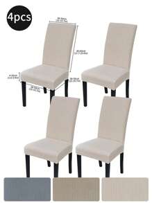 1 szt./4 szt./6 szt. Elastyczne minimalistyczne pokrowce na krzesła w jednolitym kolorze, odporne na zachlapanie i kurz do biura, salonu, jadalni, zestaw 6 pokrowców na krzesła do jadalni, zdejmowane, zmywalne pokrowce na krzesła do jadalni, rozciągliwy pokrowiec na krzesło Parson