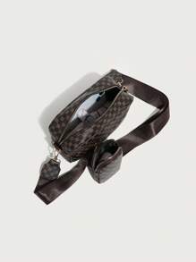 1 Set Girls' Crossbody Bag, Shoulder Bag, Coin Purse, Retro Pattern Shoulder Bag, Suitable For Daily Use, Parties, Ideal Gift Option