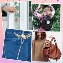 5/10 Pcs Beaded Keychain Making Kit, Metal Beaded Crafts DIY Blank Beaded Keychains, Suitable For DIY Gifts, Jewelry Making, Accessories