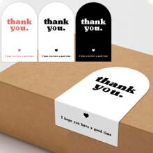 100pcs/Pack Simple English Thank You Stickers, Pink Airplane Seal Labels For Package, Gift, Party, Baking Decoration