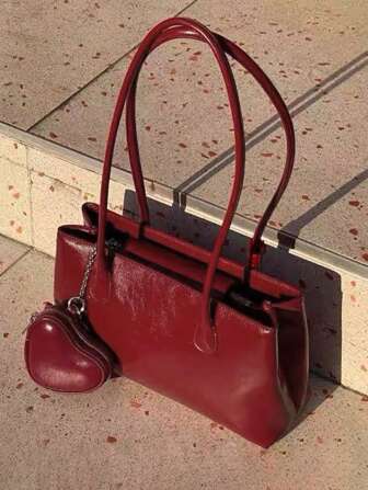 New Spring/Summer Women Shoulder Bag, Fashion Heart-Shaped Armpit Bag, Korean Niche Design, Versatile Mini Square Handbag, Premium Quality Anchor Red Shoulder Handbag Tote Bag