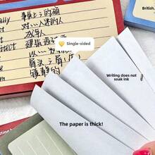 Libreta multifuncional con notas autoadhesivas de estilo industrial retro, cuaderno con líneas horizontales, bloc de notas de planificación y memorándum, artículos de papelería - Multicolor - Ver 3