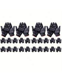 12/48pcs Tear-Resistant Work Gloves, Hand Washable, Lead Non-Alcoholic Materials, Suitable For Construction, Gardening, Home Improvement And Automobile Repair