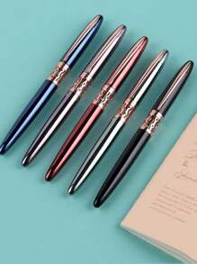 [Customized] 1pc Elegant & Fashionable Hollow Pen Barrel Ink Fountain Pen With 0.38mm Fine Nib, Smooth Writing, Refillable Ink Cartridge, Includes 30pcs Ink Cartridge Refills, 2.6mm Diameter, Perfect For Daily Writing, Calligraphy, Signature, Ideal As Personalized Gifts For Valentine's Day, Christmas, Back To School, Graduation, Father's Day, Teacher's Day, Thanksgiving - Multicolor - View 5