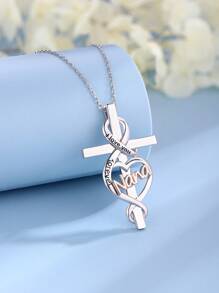 Elegant S925 Sterling Silver Cross Necklace For Women - Perfect For Everyday Wear & Special Occasions Like Birthdays, Valentine's Day, And Mother's Day