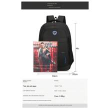 Mochila de hombre resistente con diferentes colores,con 3 compartimentos,cierres dobles,cinta acolchonadas y cinta ajustable - Rojo - Ver 2