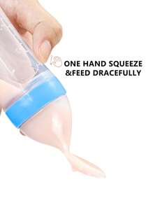 2pcs/Set Silicone Baby Bottles With Spoon, 90ml/3oz, Useful For Complementary Food Feeding, Squeeze Spoon Milk Bottle - 2-piece Set - View 12