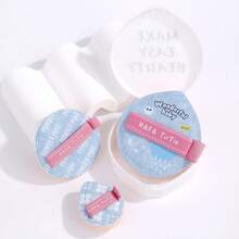 4pcs Blue Makeup Sponge Set, Include 1 Teardrop Sponge, 1 Round Sponge, 1 Finger Tip Sponge & 1 Storage Box, Suitable For Wet/Dry Use, Absorbs Water Quickly, Soft On Skin, Perfect For Daily Makeup