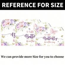 1pc Butterfly Happy Birthday Backdrop Purple Butterfly Kiss And Birthday Wishes Butterfly Blue Rose Flowers, Seasonal Universal Holiday Decorations Party Decorations, Photo Booth Studio, Indoor Outdoor Decoration, Photography Backdrop, Garden Decoration. Widely Used, Multiple Sizes.