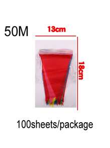 100M Multicolored Triangle Flags Bunting Party Banner Triangle Garland For Wedding Shop Street Decor Garden Decor