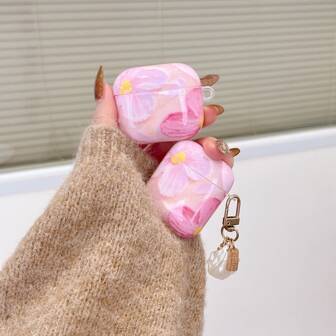 Ins 花卉图案油画风格 4 / Pro 2nd Gen / Pro 3rd Gen 保护壳，防摔耳机充电盒保护套适用于 Apple 1/2