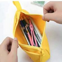 Niebieski piórnik z motywem płomienia dinozaura, mała torba do przechowywania - idealny dla uczniów, do biura, w podróży, do kosmetyków i artykułów piśmienniczych