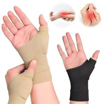 1Pair Wrist Thumb Compression Arthritis Gloves, Breathable Wrist Support Brace Wrist Sleeve With Gel Thumb Injury Pads Gym Gym Accessories Calleras