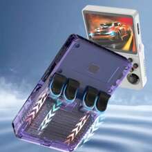 Retro Handheld Game Console R36S - Upgraded 3.5" Clear Screen, USB Charging, Headphone Jack, Dual-Core GPU, 3500mAh Battery, ABS Material - Perfect Valentine's Day & Easter Gift For Gamers, White/Purple/Black