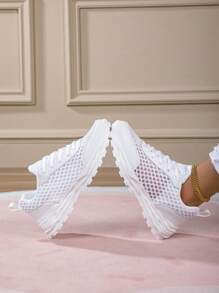 Fall/Winter Women's Solid Color Low-Top Casual Sports Shoes, Comfortable Breathable And Lightweight, Suitable For Running And Exercise,Sneakers For Women