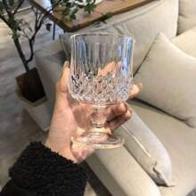 6 件全新优质高端厚大水钻纹理高脚杯，适用于白兰地、饮料、果汁 - 彩色 - 查看 7