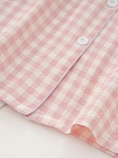 Women Long Sleeve Top Pants Pajama Set, Loose Fit Homewear Lapel, Com Tafel Home Outings, Fall Clothes view 5