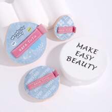 4pcs Blue Makeup Sponge Set, Include 1 Teardrop Sponge, 1 Round Sponge, 1 Finger Tip Sponge & 1 Storage Box, Suitable For Wet/Dry Use, Absorbs Water Quickly, Soft On Skin, Perfect For Daily Makeup