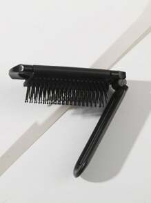 Cepillo de pelo y espejo plegable 2 en 1, cepillo de pelo/peine para todo tipo de cabello