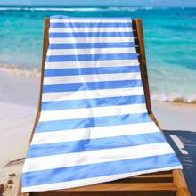 1 Stück gestreifte Strandtuch, weiches, saugfähiges Sonnenschutz-Strandtuch für Männer & Frauen