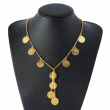 Collana con pendente a moneta antica vintage e ingrandito, di moda