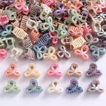 Set de 20 pinzas pequeñas de cangrejo de colores Morandi, pinzas para el cabello mini electrochapadas de colores, clips para el flequillo y el cabello de niña, clips para moños de princesa, diademas lindas y dulces, clips mini de moño semicircular