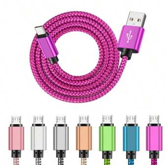 1 包 Micro USB 充电线 3.3 英尺/6.6 英尺/9.9 英尺，安卓充电线尼龙编织快速充电线，兼容三星 Galaxy S7/S6/S5/Note 5/4/Kindle/迷你风扇/旧智能手机/扬声器