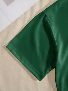 Women Camouflage Bow Design Round Neck Short Sleeve Casual Basic T-Shirt, Summer