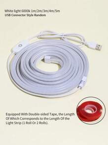 1m/2m/3m/4m/5m LED Touch Sensitive Neon dekoracyjne paski świetlne, przyciemniane oświetlenie nastrojowe USB, oświetlenie do transmisji na żywo, lustro do makijażu i oświetlenie przednie łazienki