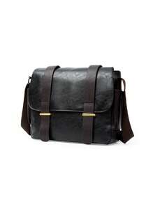 Men's Vintage Large-Capacity Messenger Bag, Stylish Shoulder Bag, Business Crossbody Bag For Father's Day Gift, Valentine's Day Gift, Commuting, College Students Sling Bag For Men Shopping Bag Laptop Bag Laptop Case - Black - View 10