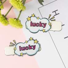 2pcs Personalized Acrylic Hair Clips, Custom Name/Text Hair Clips, Simple DIY Fashion Accessory, Unique Creative Gift, Vibrant Colors, Suitable For Hairstyle, Travel & Photos. Great For Bestie, Friend, Schoolmate, Granddaughter, Desk Mate. Customize Your Own Hair Clips. Gifts Birthday Graduation