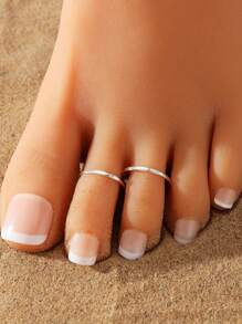 2pcs/Set Minimalist Metal Anklets For Women, Summer Beach Jewelry