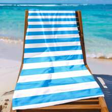 1 Stück gestreifte Strandtuch, weiches, saugfähiges Sonnenschutz-Strandtuch für Männer & Frauen