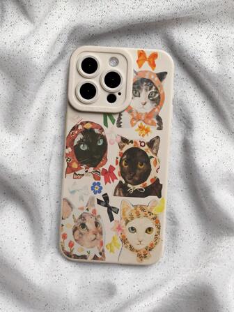 大头猫液态硅胶手机壳全身保护防震防摔TPU软胶壳适用于防水防刮