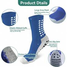 2/4/6 Pairs Men's Soccer Socks Grip Pads Non Slip Football Baseball Soccer Socks For Men Women
