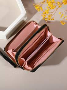 Classic Wallet Large Capacity Clutch Wallet With Zipper 8 Card Slots & Multi Compartments Elegant Hand Clutch Long Alligator Pattern Wallet Wallet Purse Wallet Long Wallet Wallet Wristlet - Multicolor - View 4