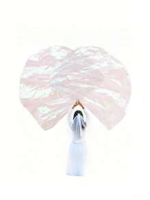 Praise Dance Worship Flag With Flexible Pole, Semi-Circular Worship Angel Wing Flag, Suitable For Dance Church, 1 Flag + 1 Telescopic Pole