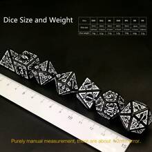 7pcs 18mm Vintage Acrylic Multi-Faceted Dice, Party Supplies & Gifts For Gamers