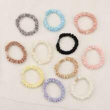 6/12/20/30pcs Elegant Solid Satin-Like Hair Scrunchies, For Women, Hair Tools, Beauty Accessories, Curly, For Women, Fall, Travel, Hair Tools, Accessories Women, Hair Stuff, Curly Hair, Scrunchies, Scrunchie, Scrunchies Hair, Curly, Gifts, Travel, Gifts For Women, Hair Stuff, Stocking Stuffers, Stocking Fillers, Stocking Stuffers For Women, Stocking Fillers Women Hair Ties Ponytail Holder - Multicolor - View 12