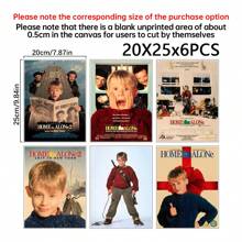 1/6Pcs Home Alone - Movie Posters Wall Arts - 90's Movie Posters - Canvas Wall Decorate - Home Alone Movie Poster For Living Room Bedroom Decor Gifts Birthday Graduation