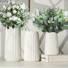 15pcs, 5 Assorted Eucalyptus Stems, Loose Artificial Silver Dollar Eucalyptus Leaves, Premium Dried Eucalyptus Bunches, Artificial Eucalyptus Sprigs For Wedding Vase, ZEKONAN