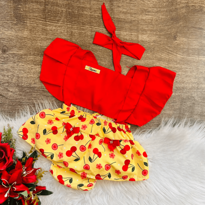 Jardineira Romper Bebê Menina Body Temático Book Festa Mesversário ensaio temático