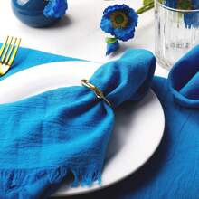 12/50 Pcs Gold Napkin Ring Minimalist Knotted Tablecloth Napkin Holder Sturdy Metal Modern Decor For A Wedding Gift Set For Halloween Thanksgiving Christmas Dinner Table Decoration