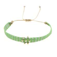 手工编织多层手链，哥伦比亚编织带，波西米亚金色串珠手链（女士款） - 彩色 - 查看 23