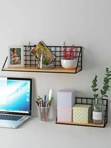 1 件装壁挂式花架免钻孔架子，适用于阳台、浴室、卫生间的壁挂式架子，无需钻孔 - 彩色 - 查看 4