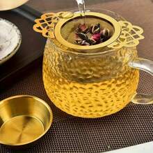 2pcs/Set Stainless Steel Tea Infuser With Drip Tray, Loose Leaf Tea Strainer, Tea Filter Bowl, Fine Mesh Tea Infuser, Suitable For Loose Tea, Ideal For Restaurant, Office, Home And Dorm, Convenient And Clean - Multicolor - View 7