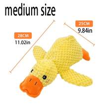 Juguete de pato chillón, juguete masticable suave para razas medianas y pequeñas, con efecto de sonido interactivo, adecuado para jugar y entrenar, excelente para masticadores agresivos